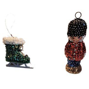 Vintage Finished Walco Kits Ice Skate & Nutcracker Soldier